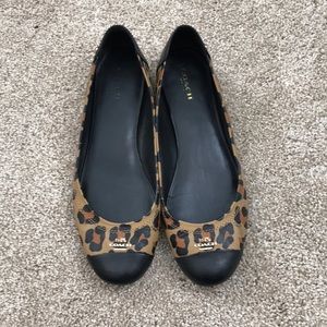 Coach leopard flats